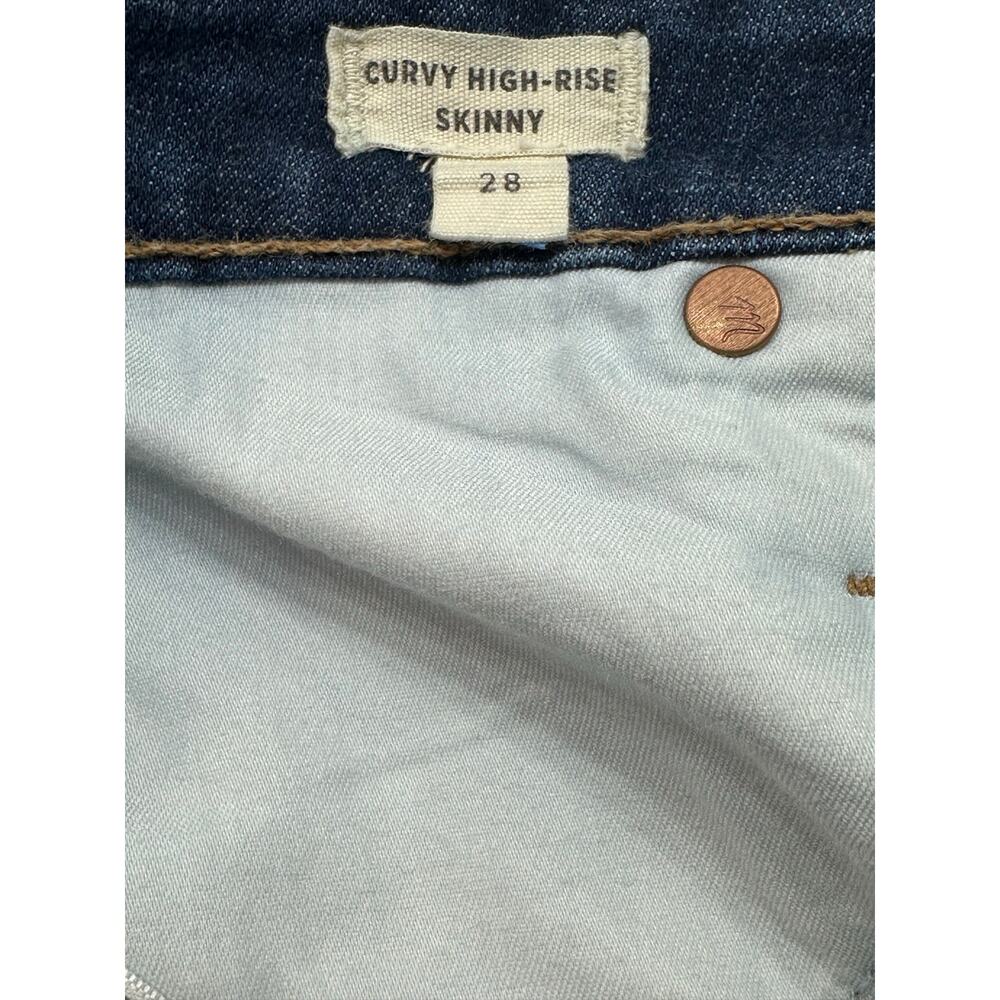 Madewell Curvy High Rise Skinny Jeans Medium Wash Stretch Denim Size 28 - Picture 7 of 15